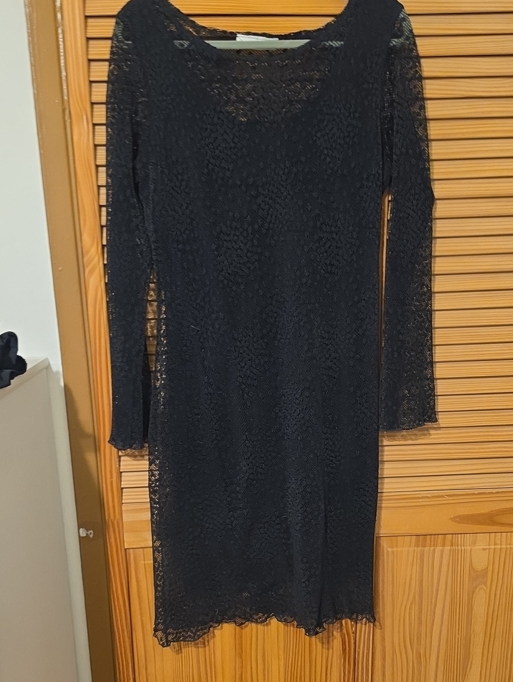 White House Black Market Black Lace Long-Sleeve Sheath Dress
